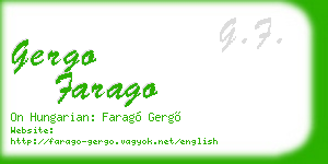 gergo farago business card
