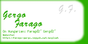 gergo farago business card